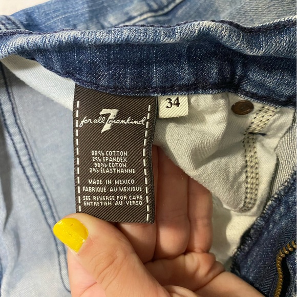 Men’s 7FAM y2K Baggy Relaxed Fit jeans Size 34 Waist Used Distressed 31 inseam - Picture 13 of 15